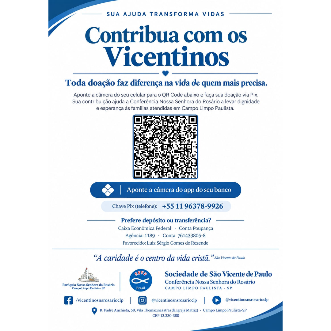 Contribua com os Vicentinos